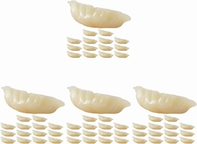 60pcs Mini Simulated Dumpling Models Artificial Dumpling Fake Food Decor for Restaurant Display Photography Props Party Decorations