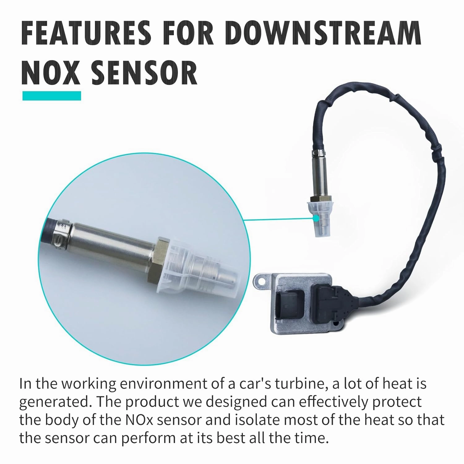 68085740AA Nox Sensor Nitrogen Oxide Sensor Downstream Outlet Compatible with Dodge Ram 2500 3500 4500 5500 2013-2018 6.7L Replace# 5WK96730 68085740AB