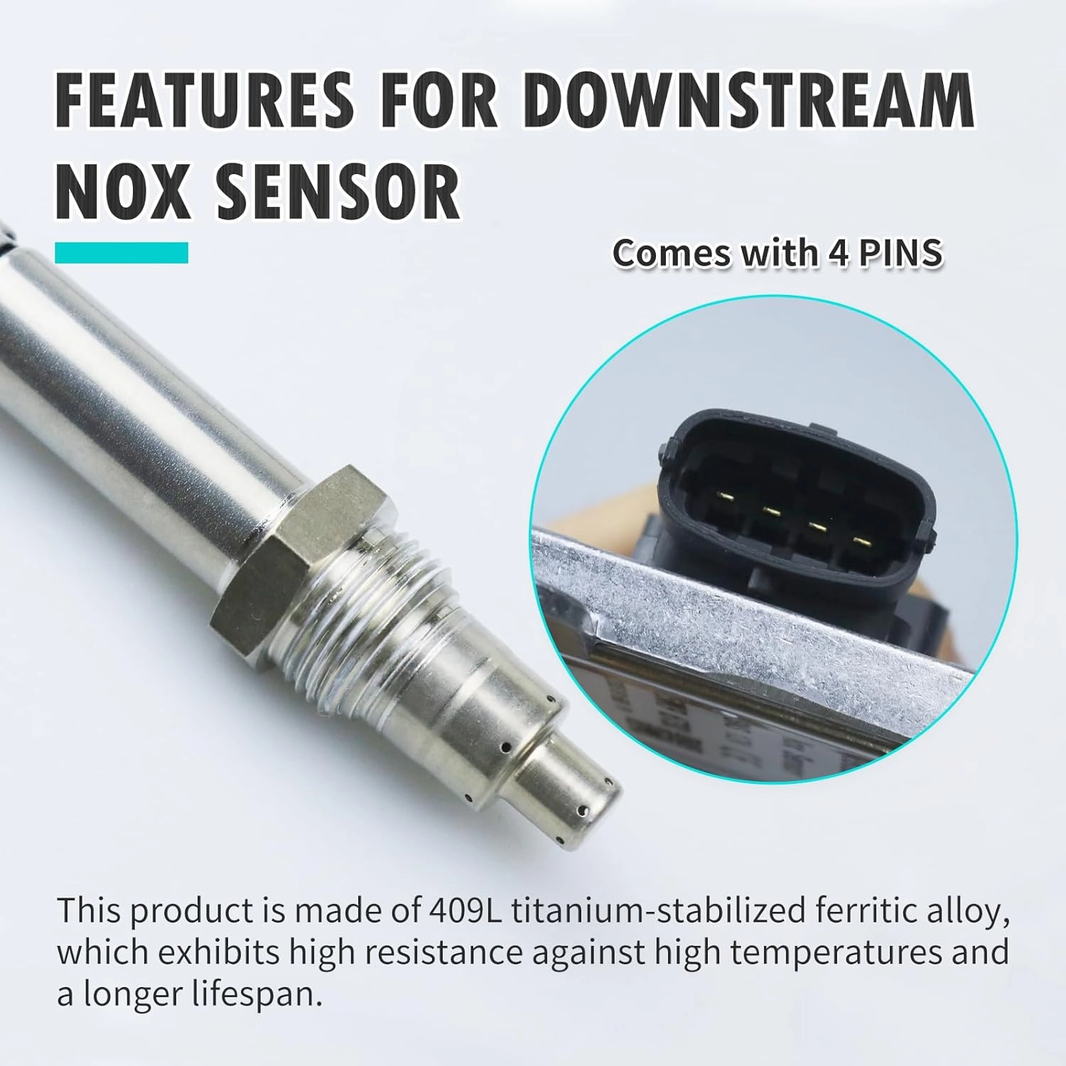 68085740AA Nox Sensor Nitrogen Oxide Sensor Downstream Outlet Compatible with Dodge Ram 2500 3500 4500 5500 2013-2018 6.7L Replace# 5WK96730 68085740AB