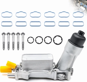 926-876 Aluminum Engine Oil Cooler Oil Filter Housing Adapter for Dodge Avenger Challenger Charger Durango Grand Caravan Journey, Jeep Grand Cherokee Wrangler, Chrysler 200 300 Town Country, Ram 3.6L