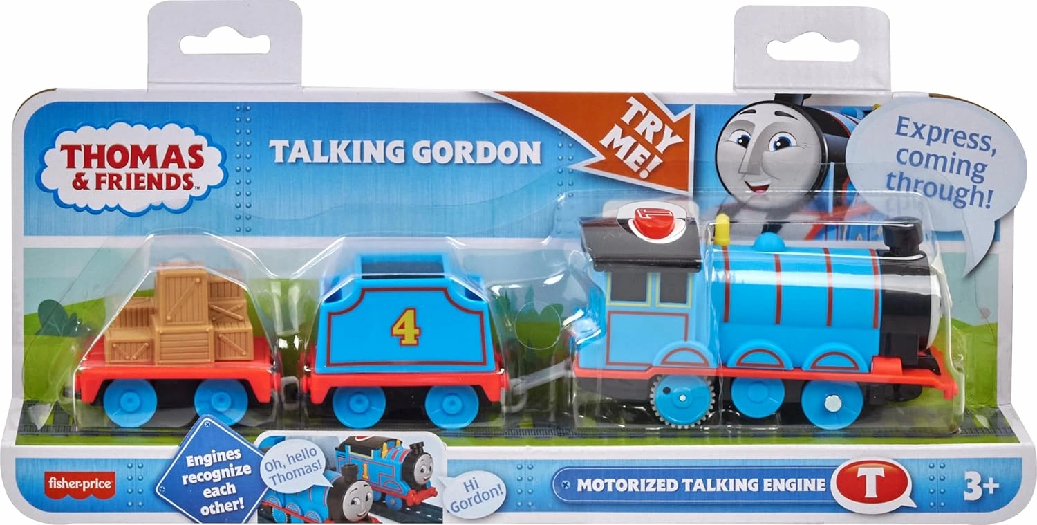 ​Thomas & Friends Motorized Toy Train Talking Gordon Battery-Powered Engine with Sounds & Phrases for Pretend Play Preschool Kids Ages 3  Years