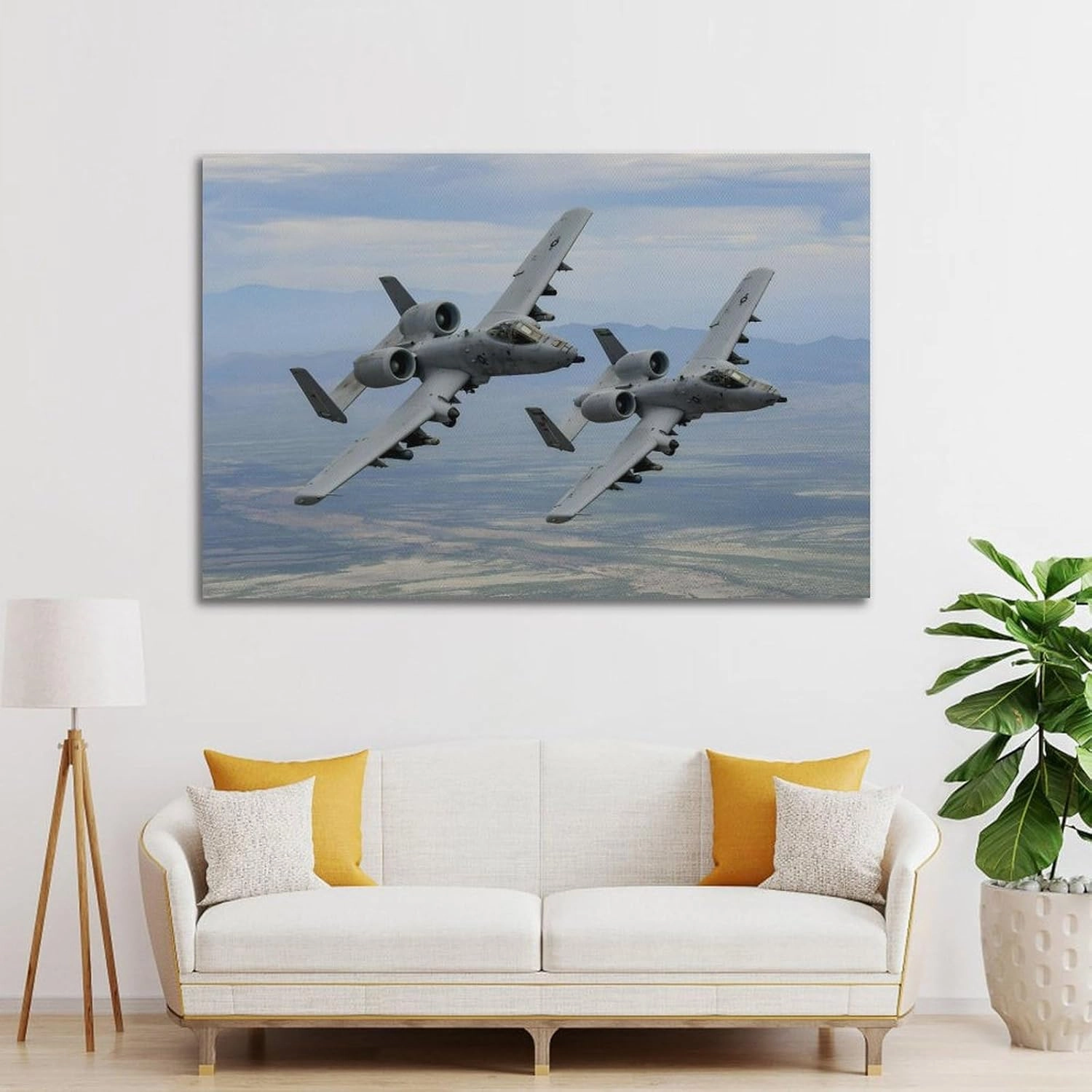 A-10 Thunderbolt II Warthog Aircraft World War II Military Poster U.S. Air Force Aircraft Picture Living Room Aircraft Cool Wall Decoration Men's Office Aviation Aircraft Large Wall Art Creative Gifts
