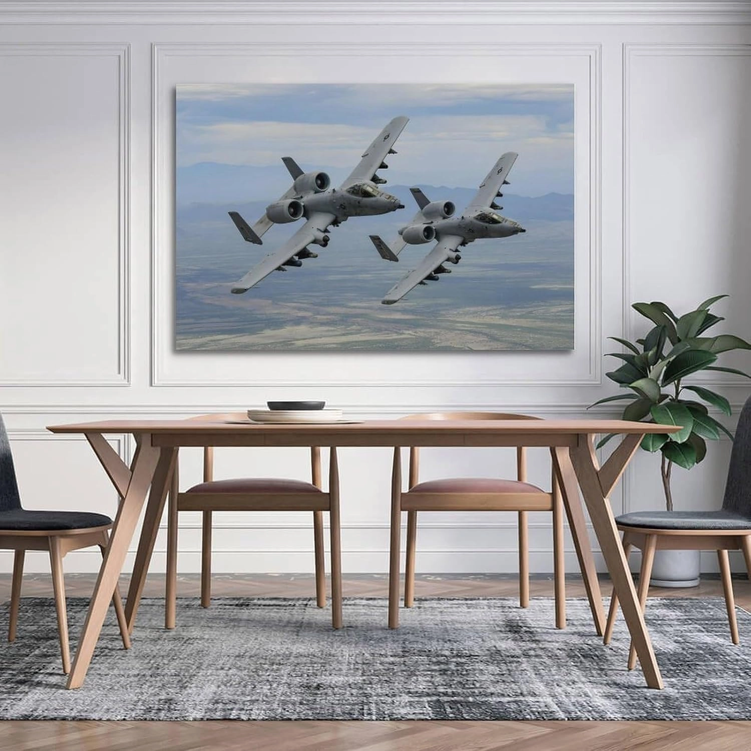 A-10 Thunderbolt II Warthog Aircraft World War II Military Poster U.S. Air Force Aircraft Picture Living Room Aircraft Cool Wall Decoration Men's Office Aviation Aircraft Large Wall Art Creative Gifts