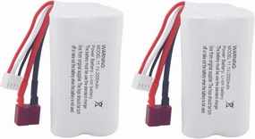 Accessories 2PCS 11.1V 2000mAh T Plug Lithium Battery for R608 2104 Brushless High Speed Water Cooling RC Speedboat Electric RC Boat Model Tumbler Toy Boat Battery