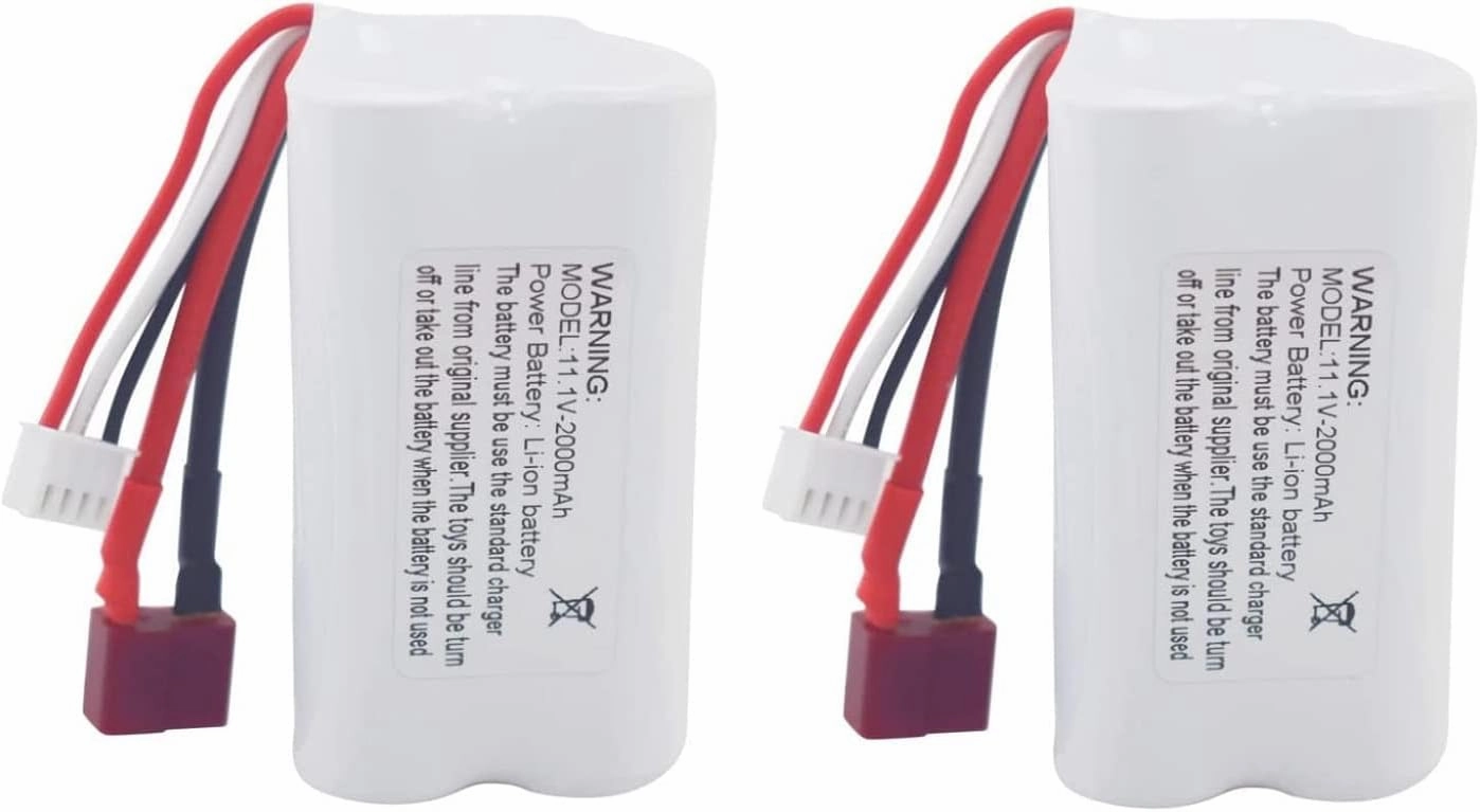 Accessories 2PCS 11.1V 2000mAh T Plug Lithium Battery for R608 2104 Brushless High Speed Water Cooling RC Speedboat Electric RC Boat Model Tumbler Toy Boat Battery