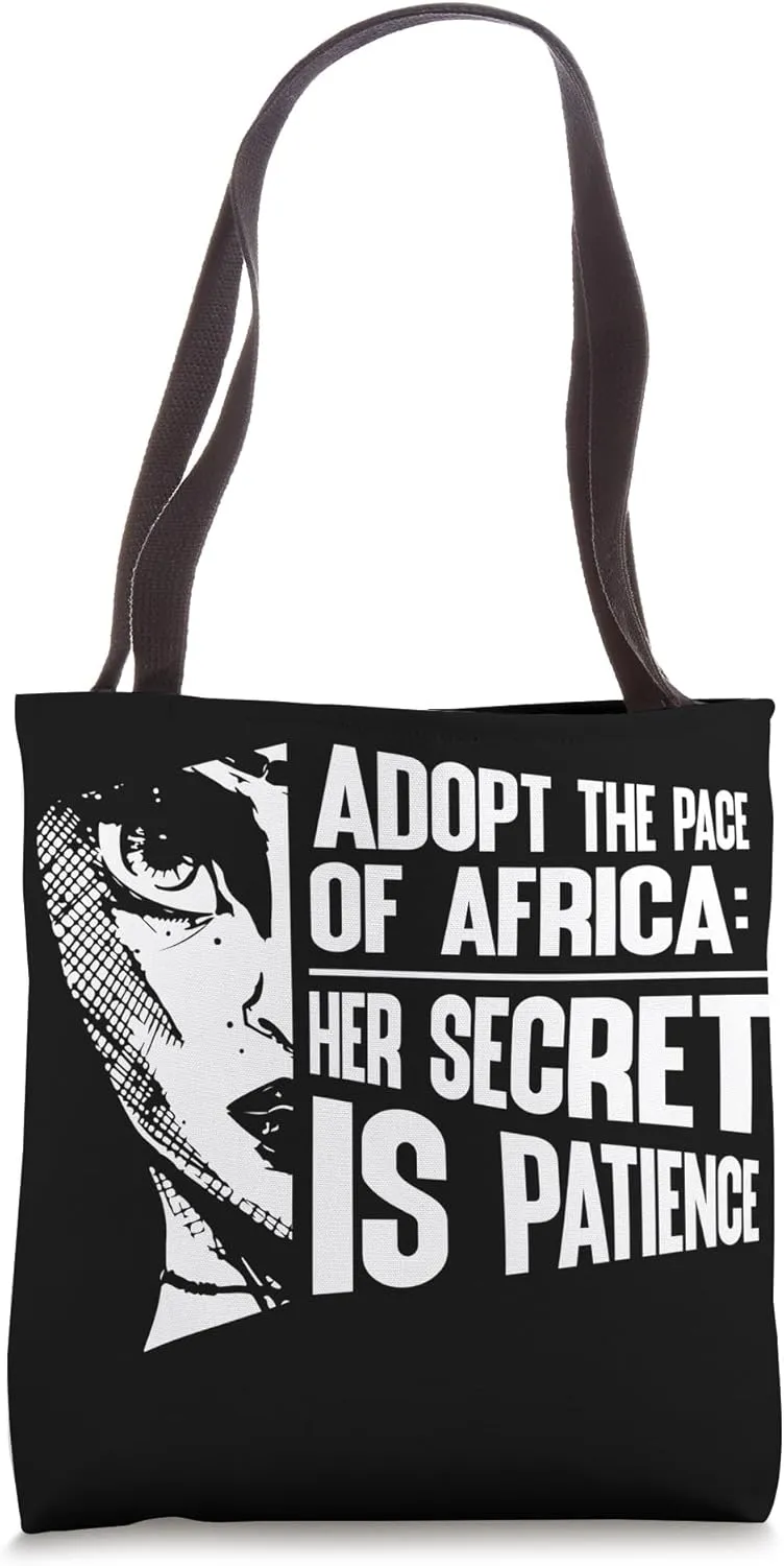Adopt the Pace of Africa - Safari Travel Guide Tote Bag