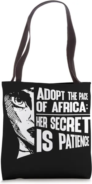 Adopt the Pace of Africa - Safari Travel Guide Tote Bag