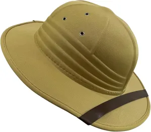 Adult British Colonial Pith Helmet - Ideal for Jungle Safaris, Zoo Keeper, Explorer Guide, and Halloween Costume Accessories