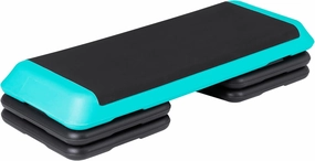 Aerobic Exercise Step Platform, Adjustable Height Compact Workout Stepper with 4 Risers for Home, Fitness, Gym, Strength Training, 4" - 6" - 8", 43 Inch