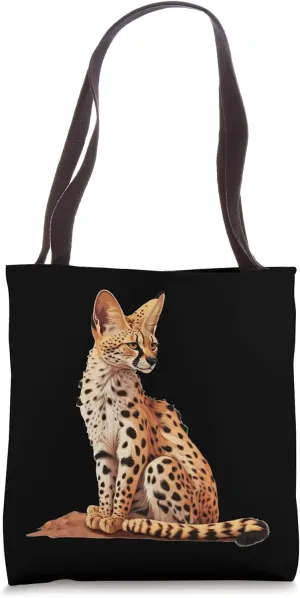 African Wildcat Serval Cat Wild Cat Serval Animal Servals Tote Bag