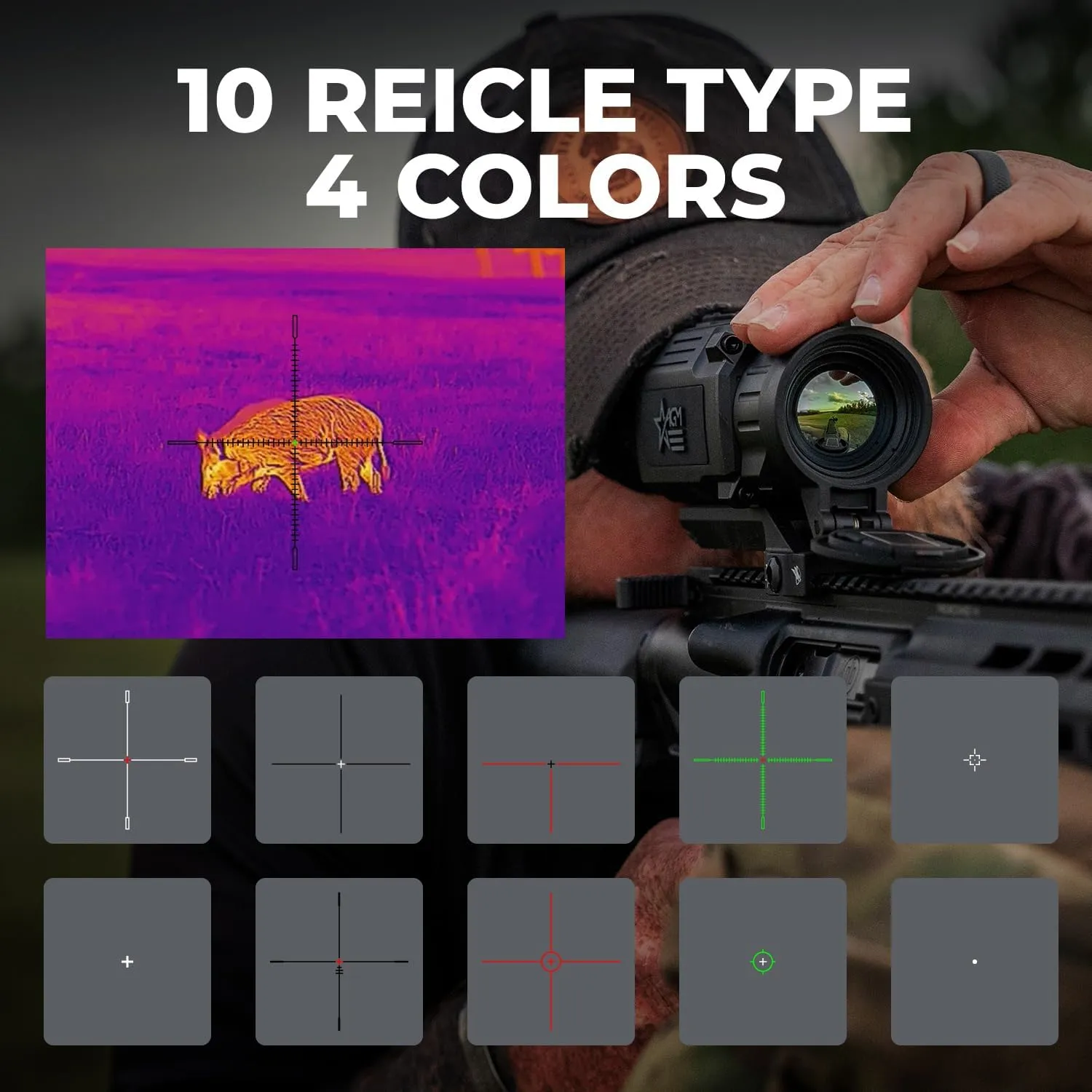 AGM Global Vision Rattler V2 Thermal Imaging Rifle Scope for Hunting. High Resolution Thermal Scope with High Sensitivity Thermal Optics IR Vision riflescope. Waterproof & Durable Design