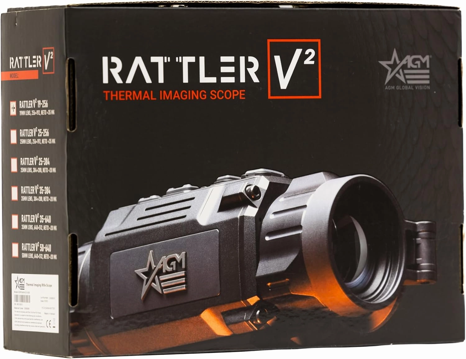 AGM Global Vision Rattler V2 Thermal Imaging Rifle Scope for Hunting. High Resolution Thermal Scope with High Sensitivity Thermal Optics IR Vision riflescope. Waterproof & Durable Design
