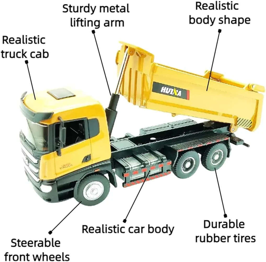 All-Metal Mining Truck Die Cast Model 1:50 Scale - Highly Detailed Construction Toy, Perfect for Collectors and Display, Durable Alloy Material, Ideal Gift