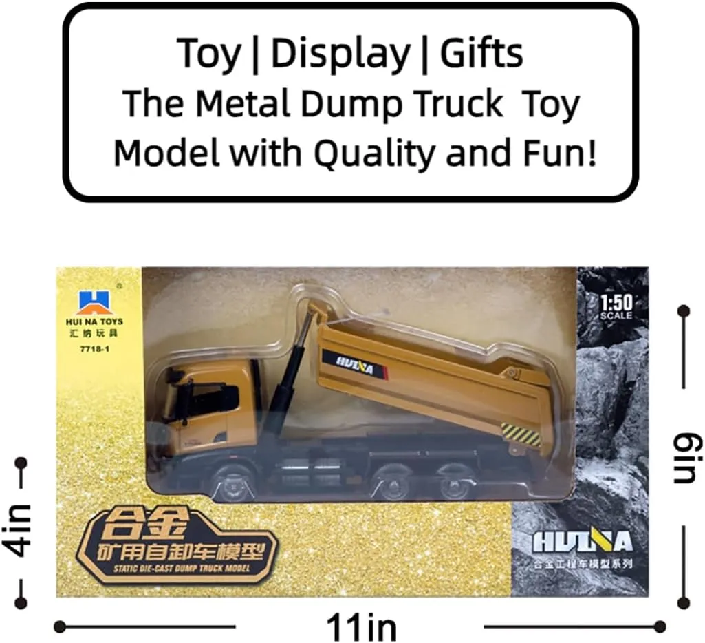 All-Metal Mining Truck Die Cast Model 1:50 Scale - Highly Detailed Construction Toy, Perfect for Collectors and Display, Durable Alloy Material, Ideal Gift