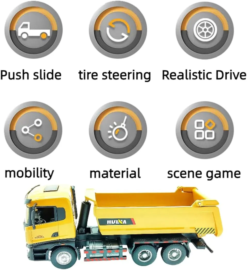 All-Metal Mining Truck Die Cast Model 1:50 Scale - Highly Detailed Construction Toy, Perfect for Collectors and Display, Durable Alloy Material, Ideal Gift