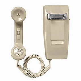 Allen Tel GB2554VS44 Single Line Mini Wall Phone With Single Number Dial, Ash