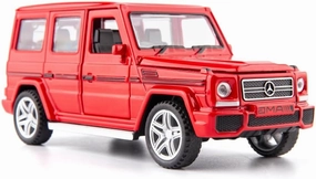 Alloy Collectible Red G65 AMG Toy Car Model Pull Back Die-Cast Vehicle with Lights and Sound