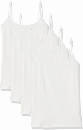 Amazon Essentials Women's Slim-Fit Camisole, Pack of 4
