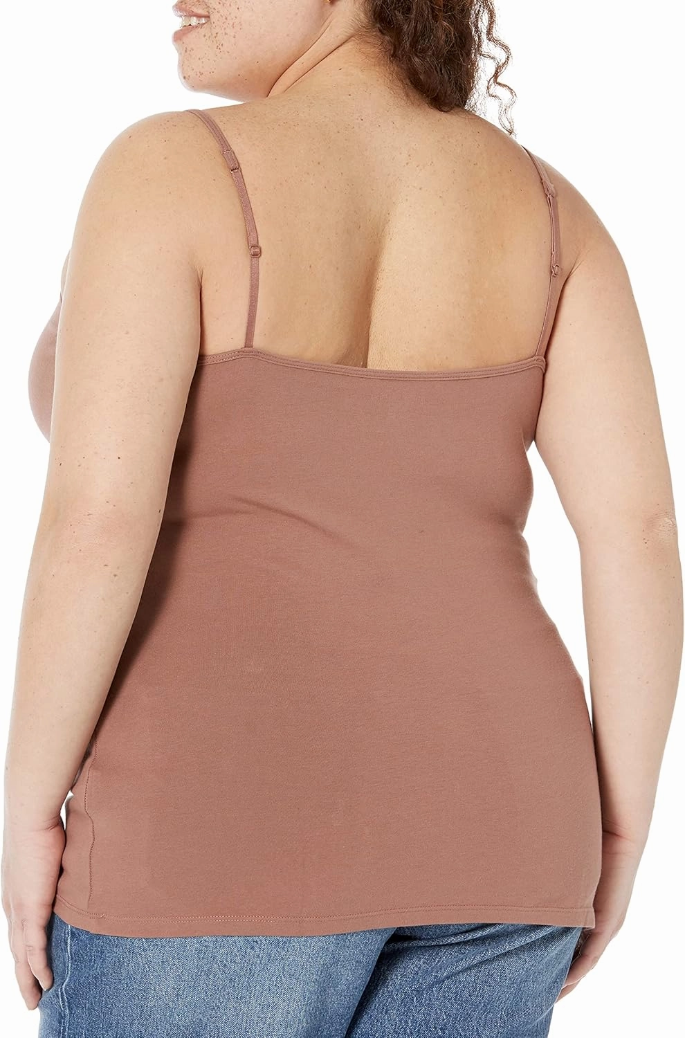 Amazon Essentials Women's Slim-Fit Knit V-Neck Layering Cami (Available in Plus Size), Pack of 4