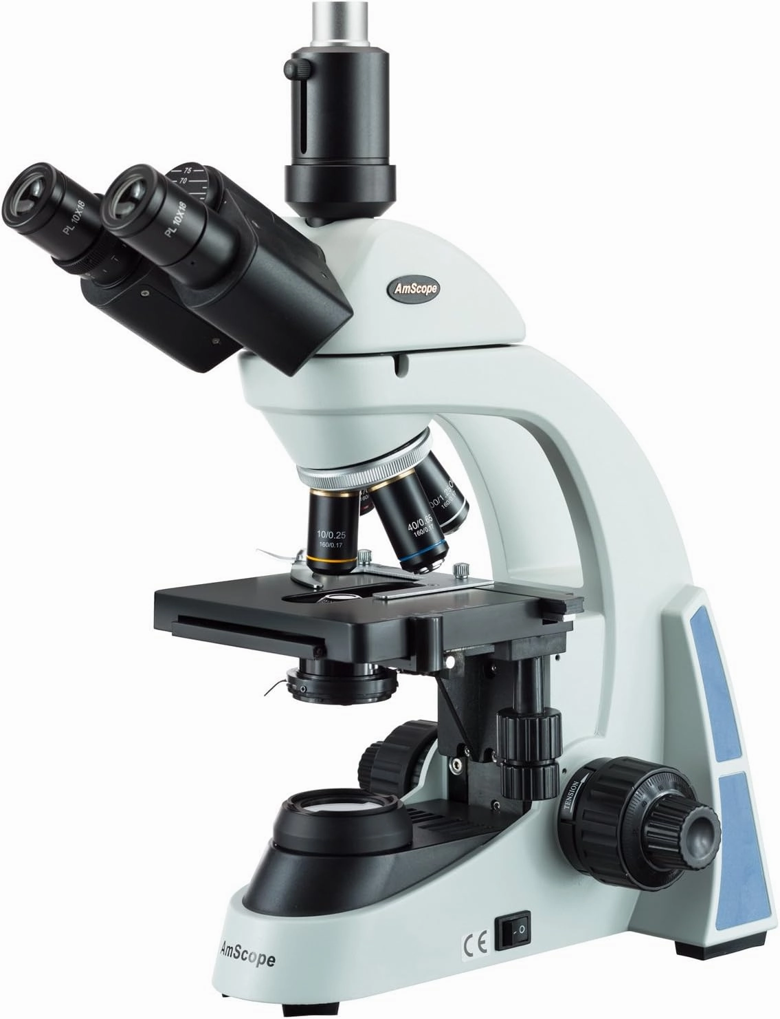 AmScope T550 40X-1000X LED Biological Trinocular Compound Microscope