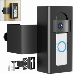 Anti-Theft Doorbell Mount Compatible with Ring/Blink Wireless Video Doorbell 4/3/3 Plus/2/1/(2020 Release), Adjustable No-Drill Mounting Bracket Wedge Adapter Holder Accessories