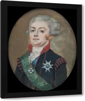 Anton Ulrik Berndes 20x24 Black Modern Framed Art Print Titled: Adolf Fredrik Munck by Fulkila