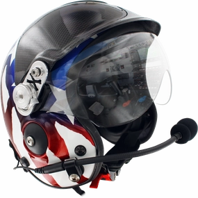 Aries Flight Helmet With Comms & Visor