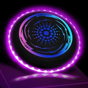 ArtCreativity Light Up Flying Disc Toy - 1 Piece, 49 LED Lights, Vibrant Glow, 10.9” Flying Disk for Kids & Adults, Outdoor Fun for Yard, Beach, Camping - Active Play Gift for Boys & Girls Ages 10-13