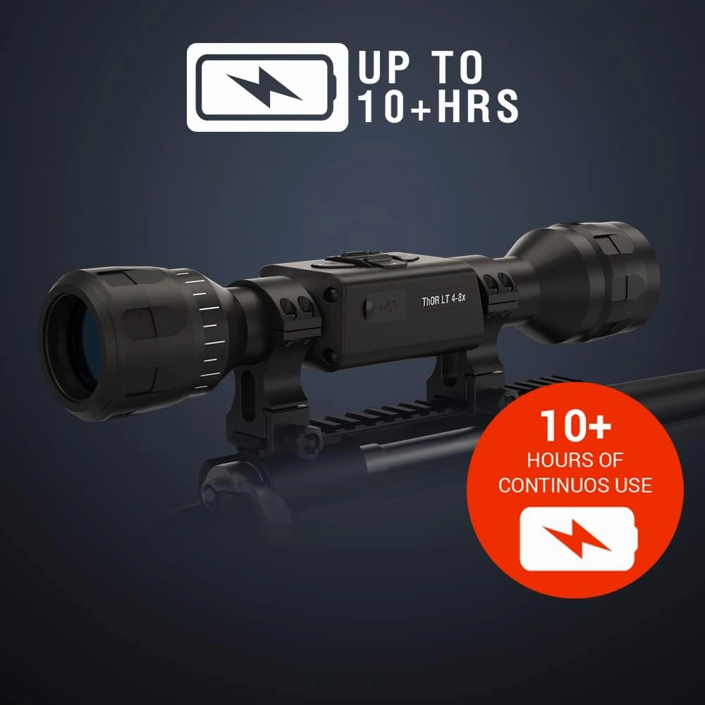 ATN Thor LT Thermal Rifle Scope w/10 hrs Battery & Ultra-Low Power Consumption