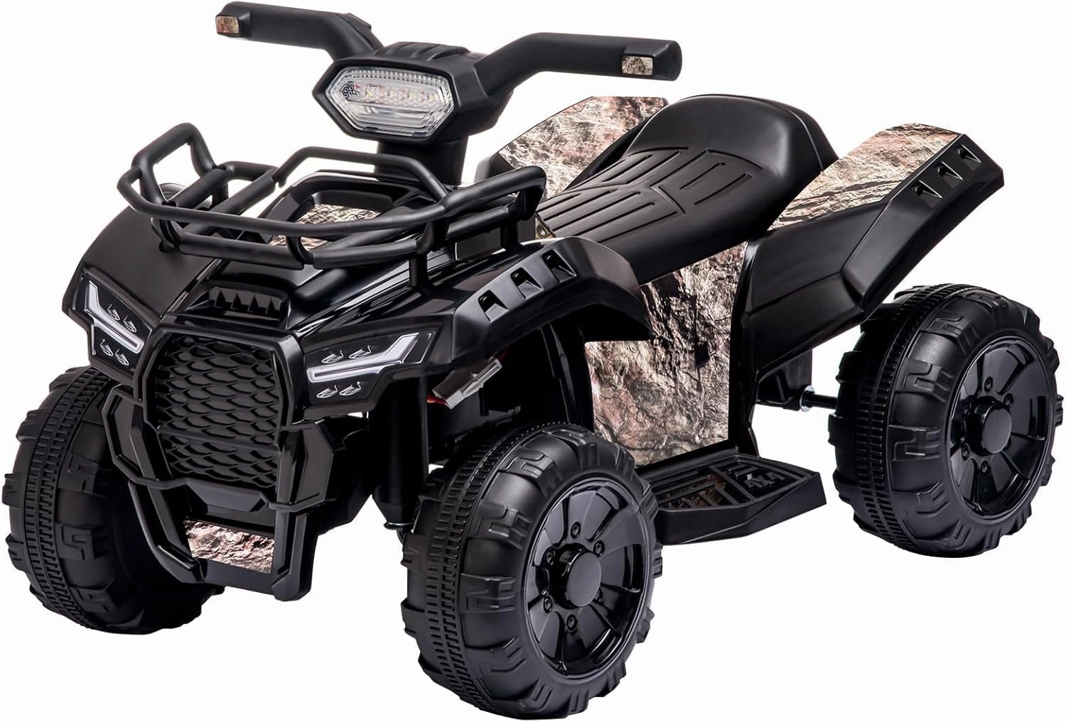 ATV for Kids, 6V Battery Powered Toddler 4 Wheeler w/Music, Light, 1.2mph Max Speed, Kids ATV 4 Wheeler 18-36 Months, Black