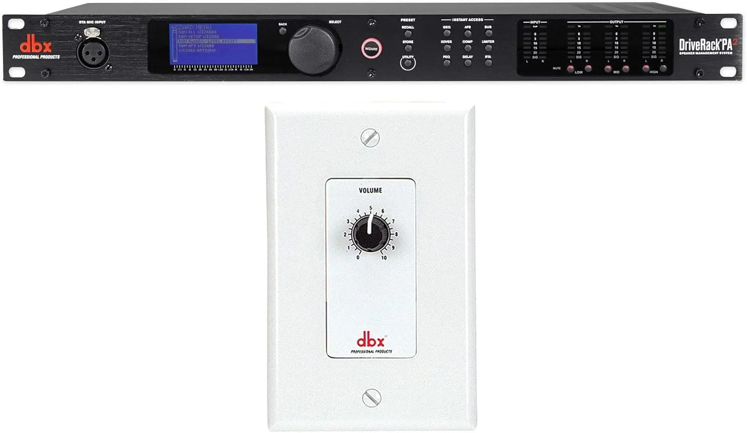 Audiosavings Bundle: DBX DriveRack PA2 Complete Sound Signal Processor Speaker Management System PA 2 Bundle with DBX ZC1 Wall Mounted Programmable Zone Controller (2 Items)