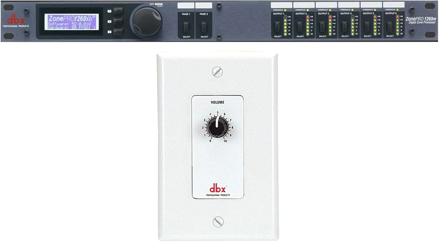 Audiosavings Bundle: DBX ZonePro 640 Commercial/Restaurant 6 In / 4 Out Matrix Digital Zone Processor Bundle with DBX ZC1 Wall Mounted Programmable Zone Controller For DriveRack (2 Items)