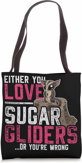Aussie Zoo Keeper Cute Australia Animal Sugar Glider Tote Bag