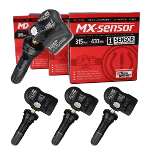 Autel TPMS Sensors, MX Sensor, MaxiTPMS Tire Pressure Sensor, 2 in 1(315MHz   433MHz) Press-in OE-Level Programmed by TS508 TS408 TS508WF TS608 MS906TS ITS600 MS906PRO-TS (Rubber valves)