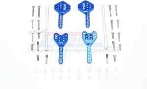 Axial SCX10 II Upgrade Parts (AX90046, AX90047) Aluminum Front & Rear Shock Tower Adjustable Mount - 1 Set Blue
