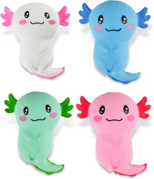 Axolotl Taba Squishy Toys Sugar Ball Stress Relief Squeeze Toys - Fun Sensory Fidget Toys Perfect Party Favors, Gifts, and Relaxation Toys for Kids and Adults (Flour Type 4 Set Axolotl)