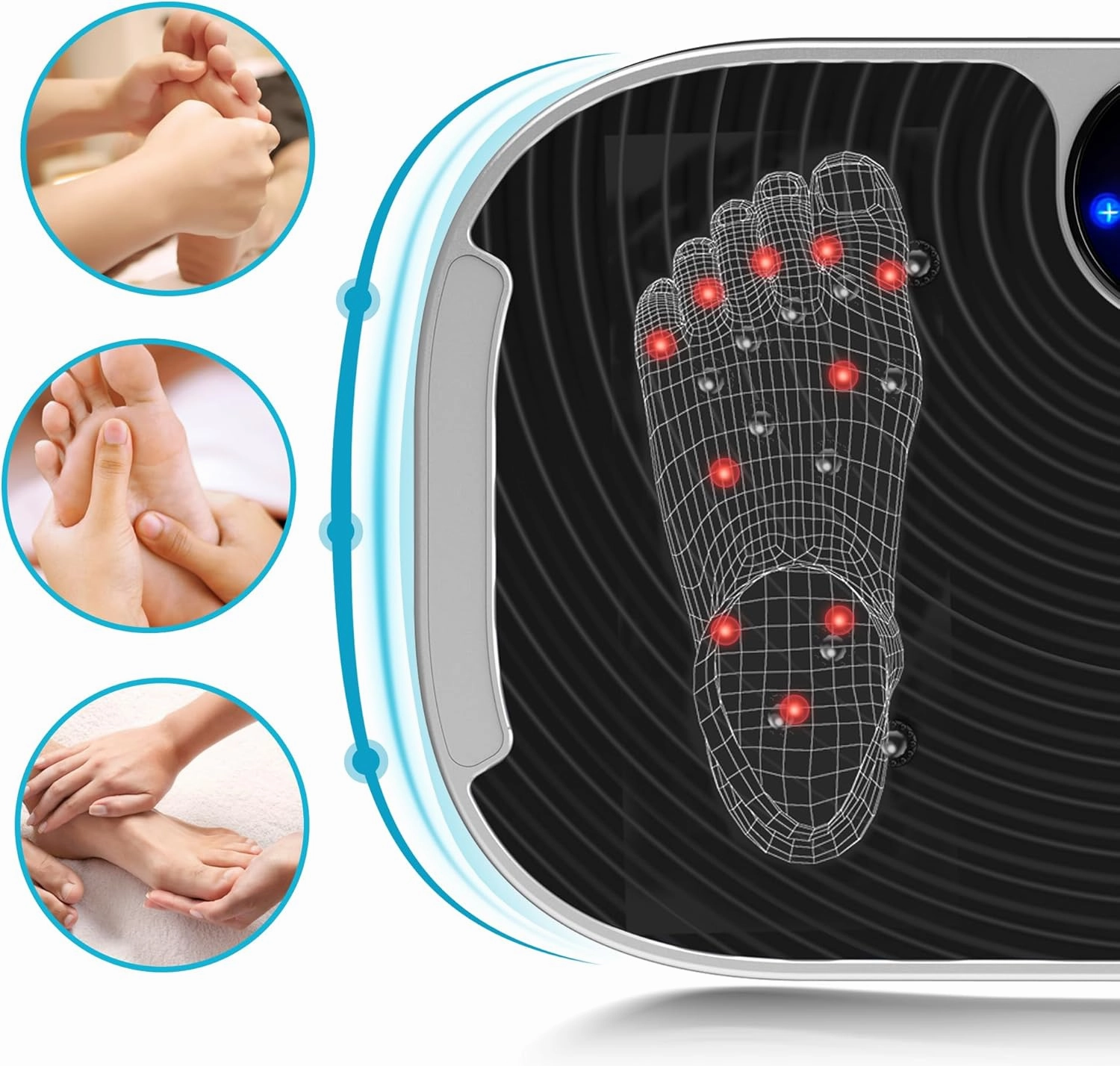 AXV Vibration Plate Exercise Machine Whole Body Workout Vibrate Fitness Platform Lymphatic Drainage Machine for Weight Loss Shaping Toning Wellness Home Gyms Workout