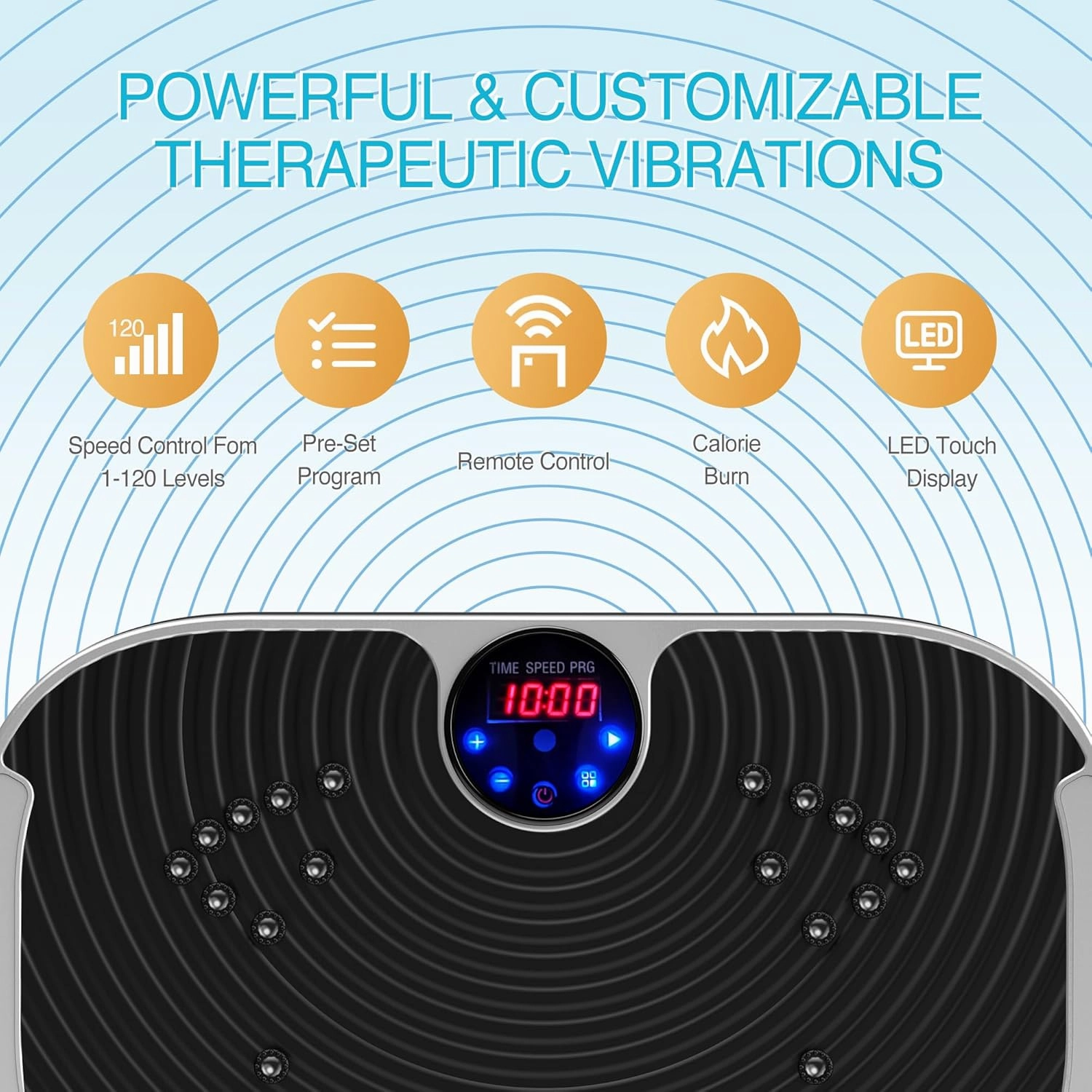 AXV Vibration Plate Exercise Machine Whole Body Workout Vibrate Fitness Platform Lymphatic Drainage Machine for Weight Loss Shaping Toning Wellness Home Gyms Workout