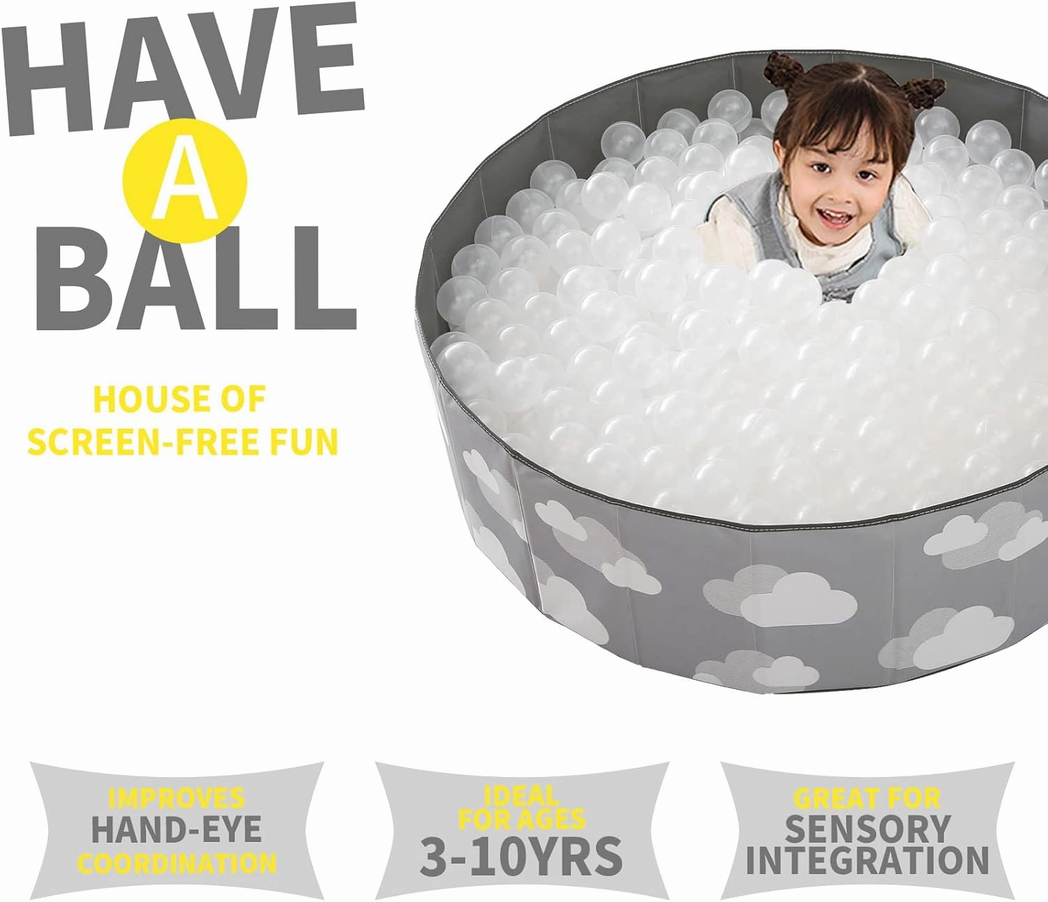 Ball Pit Balls - 2.7inch Plastic Ball Play Balls BPA Free Phthalate Free Non-Toxic Play Balls for Children Ball Pit Party Brithday Ball Pool Tent