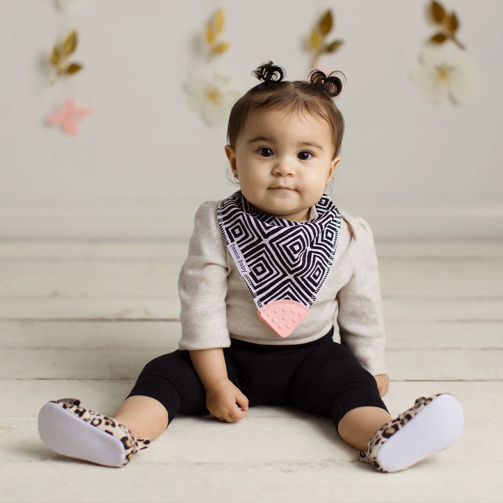 BandaBib with Teether 4-Pack: Bright Girl
