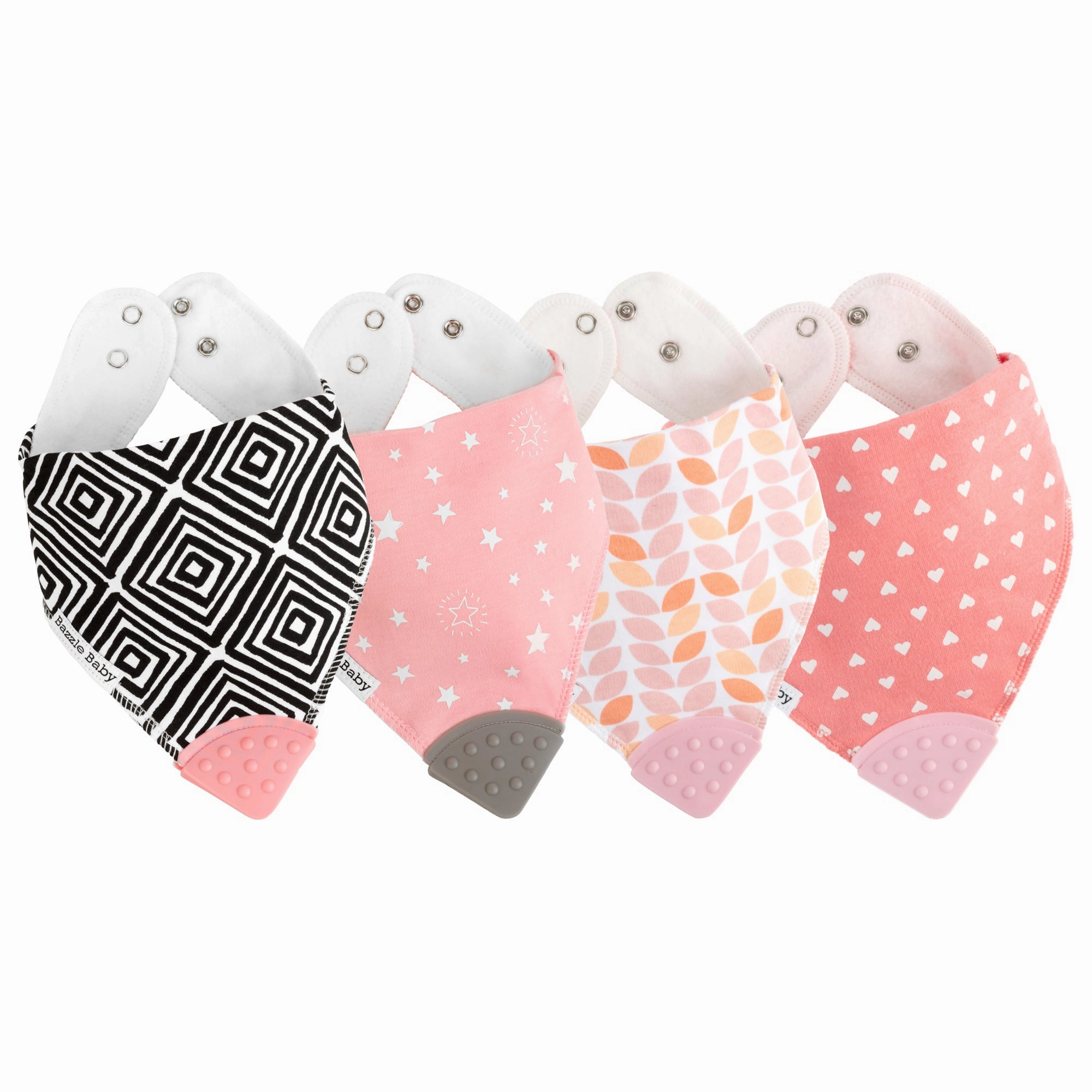 BandaBib with Teether 4-Pack: Bright Girl