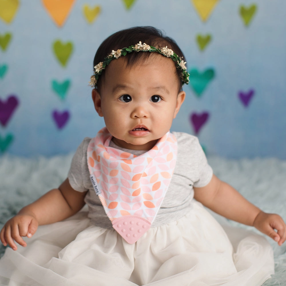 BandaBib with Teether 4-Pack: Bright Girl