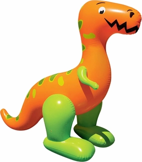 BANZAI T-Rex Terror Mondo Sprinkler, Length: 96 in, Width: 80 in, Inflatable Outdoor Backyard Water Splash Toy