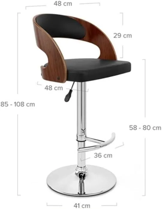 Bar Chairs Fashion Creative Bar Stool Adjustable Lift Height Rotatable Leather Modern Bar Chair Extremely Comfortable Bar Stool Bar Stools with Back(C)