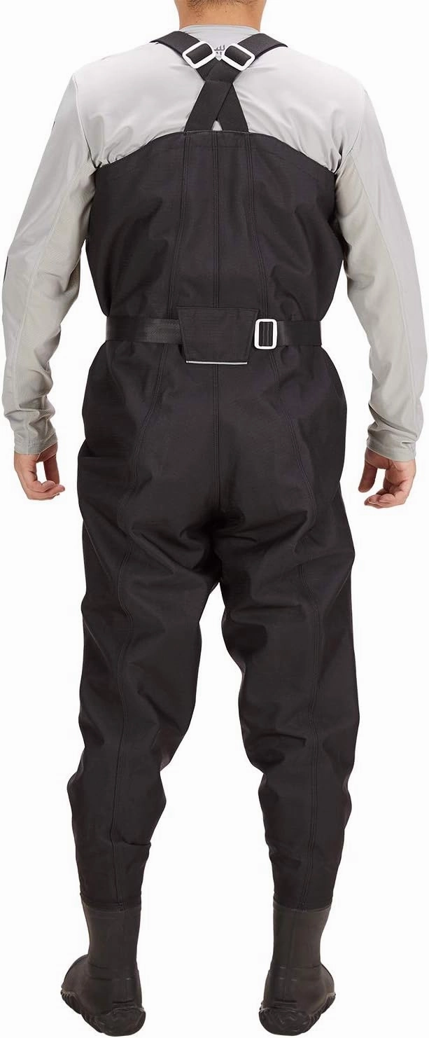BASSDASH 3D Boot Foot Game Wader Ultra High Strength Black Plaid Nylon PVC Fishing Hunting Chest Waders for Men