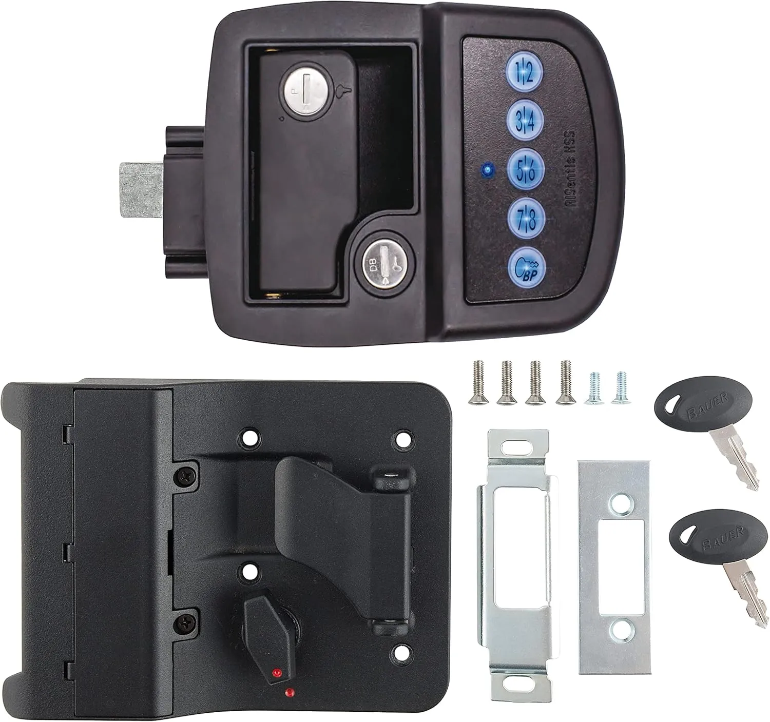 Bauer AP Products 013-5091 Keyed-A-Like Bluetooth Electric Towable Lock - RH,Black