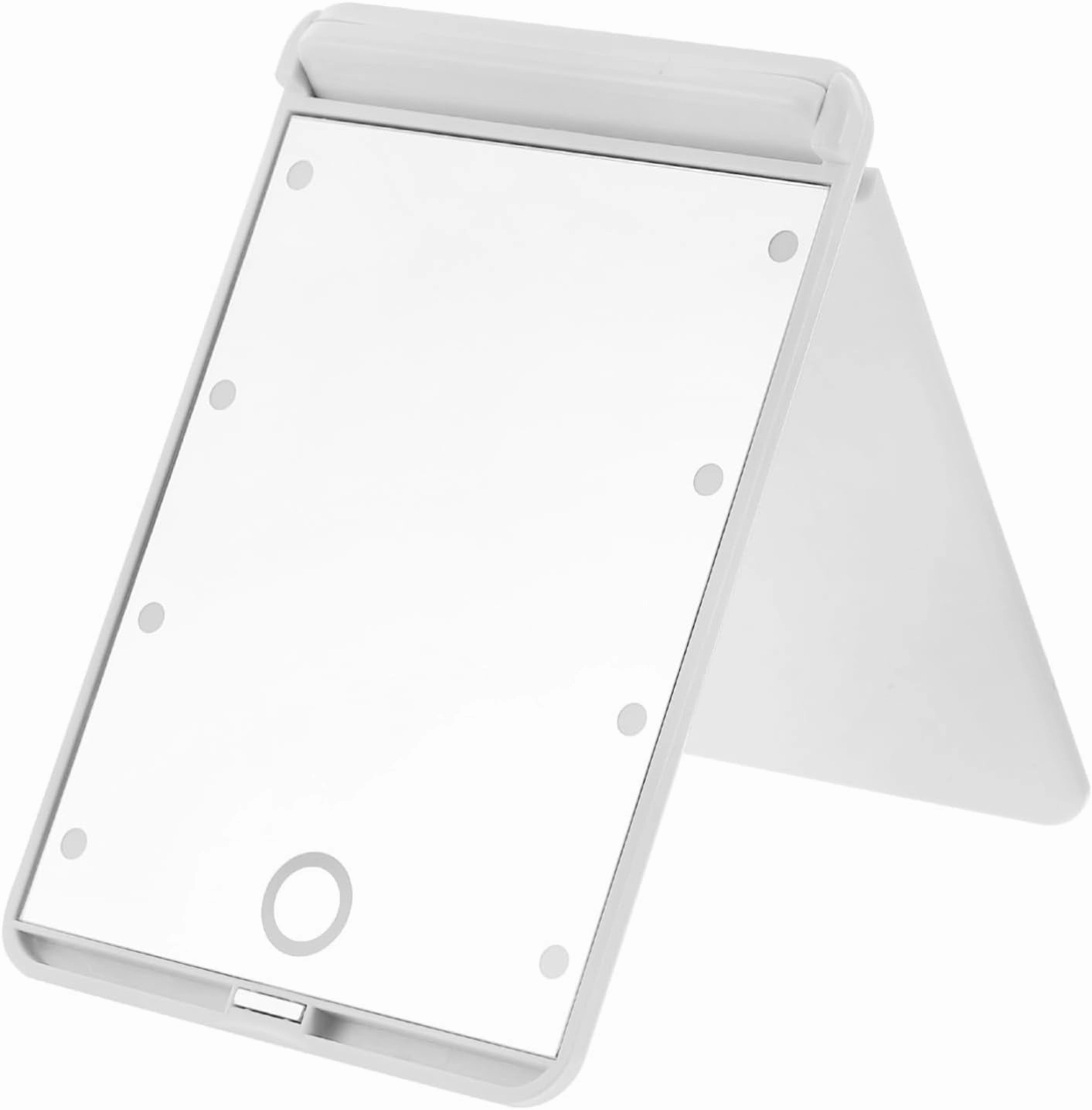 Beaupretty Foldable LED Travel Makeup Mirror Portable Handheld Double Sided Design Compact Lightweight for Purse Handbag Present for Friends