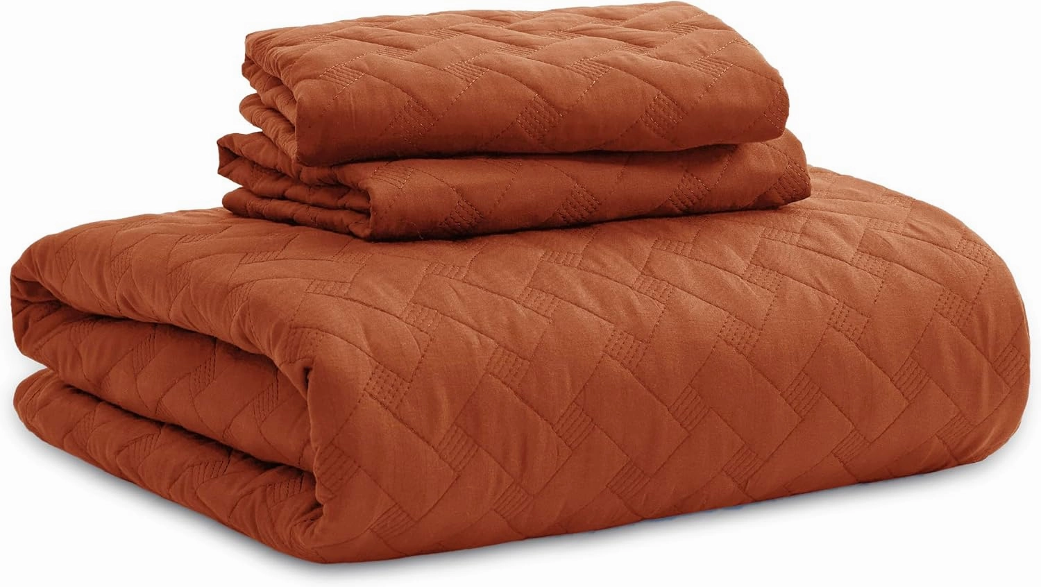 Bedsure Quilts Queen Size - Lightweight Bedspreads Queen Size with Basket Weave Pattern, Soft Quilt Bedding, Red Orange Comforter Coverlet for All Seasons (90" x 96")
