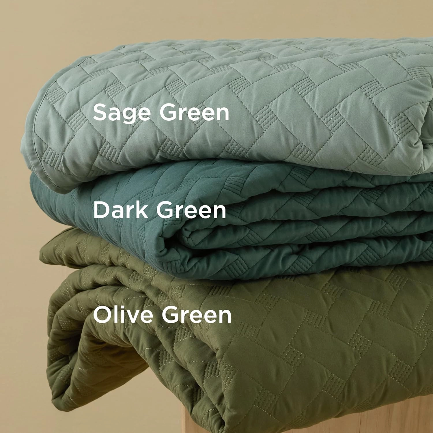 Bedsure Quilts Queen Size - Lightweight Bedspreads Queen Size with Basket Weave Pattern, Soft Quilt Bedding, Sage Green Comforter Coverlet for All Seasons (90" x 96")