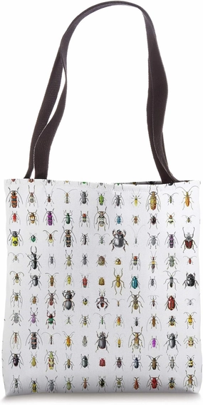 Beetle Insect Collection Nature Beetles Bugs Pattern Tote Bag